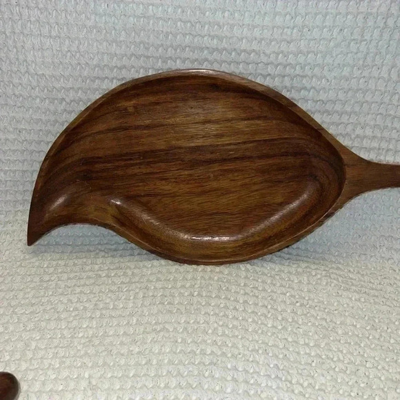 Vintage Mid Century Modern Wood Fruit 5 Piece Set - Picture 2 of 8